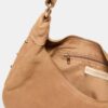 100% leeren schoudertas met studs