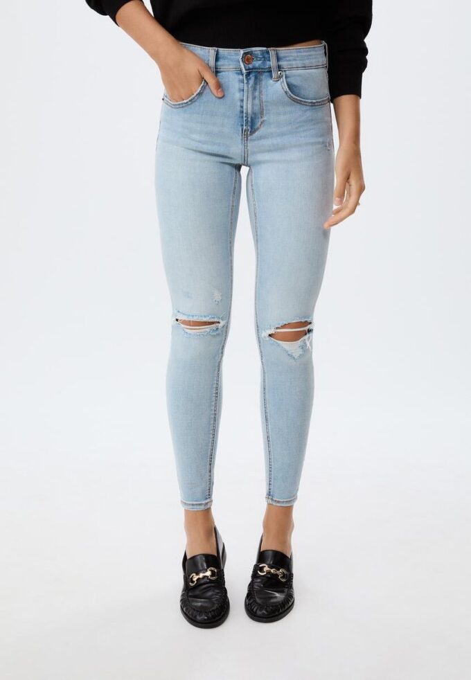 1420 Skinny jeans met lage taille