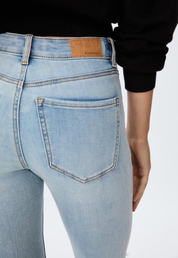 1420 Skinny jeans met lage taille