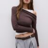 Asymmetrisch dubbel T-shirt Asymmetrisch dubbel T-shirt