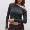 Asymmetrisch dubbel T-shirt Asymmetrisch dubbel T-shirt