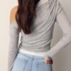 Asymmetrisch dubbel T-shirt Asymmetrisch dubbel T-shirt