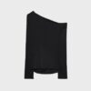 Asymmetrisch T-shirt met gerimpelde details Asymmetrisch T-shirt met gerimpelde details
