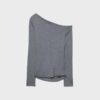 Asymmetrisch T-shirt met gerimpelde details Asymmetrisch T-shirt met gerimpelde details