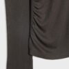 Asymmetrisch T-shirt met gerimpelde details Asymmetrisch T-shirt met gerimpelde details