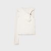 Asymmetrisch T-shirt met metalen gesp