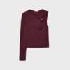 Asymmetrisch T-shirt met metalen gesp