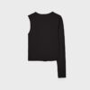 Asymmetrisch T-shirt met metalen gesp