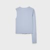 Asymmetrisch T-shirt met metalen gesp
