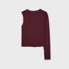 Asymmetrisch T-shirt met metalen gesp