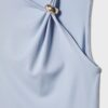 Asymmetrisch T-shirt met metalen gesp