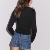 Asymmetrisch T-shirt met oogjes