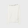 Asymmetrisch T-shirt met oogjes Asymmetrisch T-shirt met oogjes