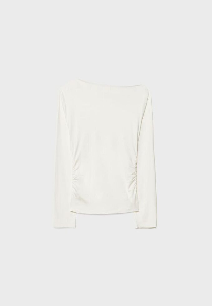 Asymmetrisch T-shirt met oogjes Asymmetrisch T-shirt met oogjes