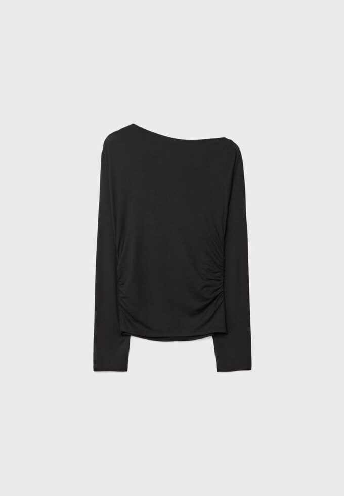 Asymmetrisch T-shirt met oogjes