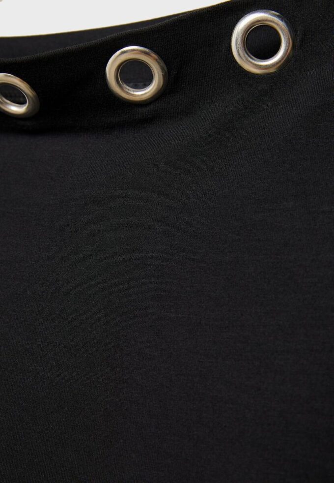 Asymmetrisch T-shirt met oogjes