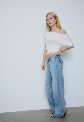 Asymmetrisch T-shirt met studs