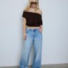 Asymmetrisch T-shirt met studs Asymmetrisch T-shirt met studs