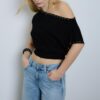 Asymmetrisch T-shirt met studs