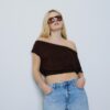 Asymmetrisch T-shirt met studs Asymmetrisch T-shirt met studs