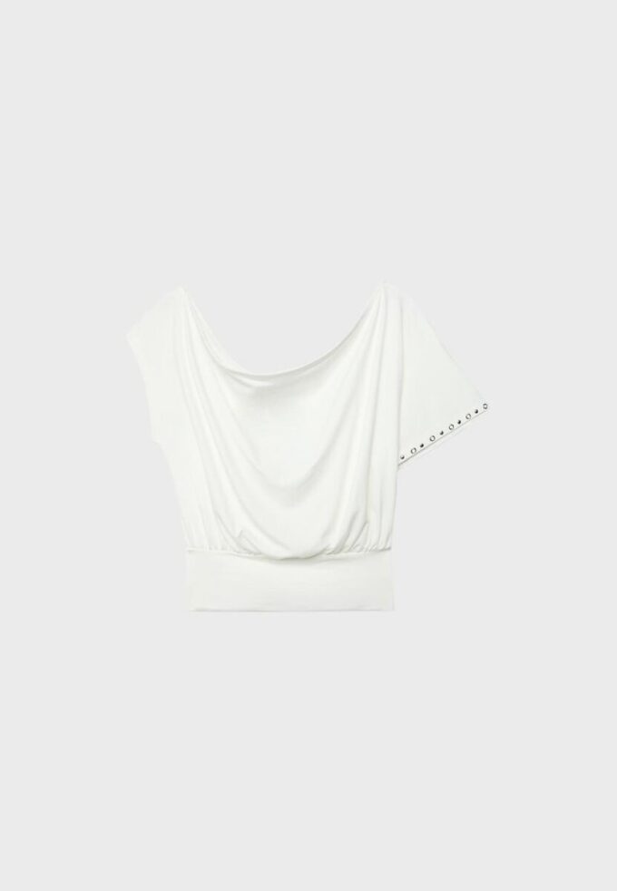 Asymmetrisch T-shirt met studs