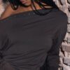 Asymmetrisch T-shirt met studs Asymmetrisch T-shirt met studs