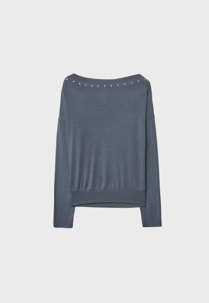 Asymmetrisch T-shirt met studs Asymmetrisch T-shirt met studs