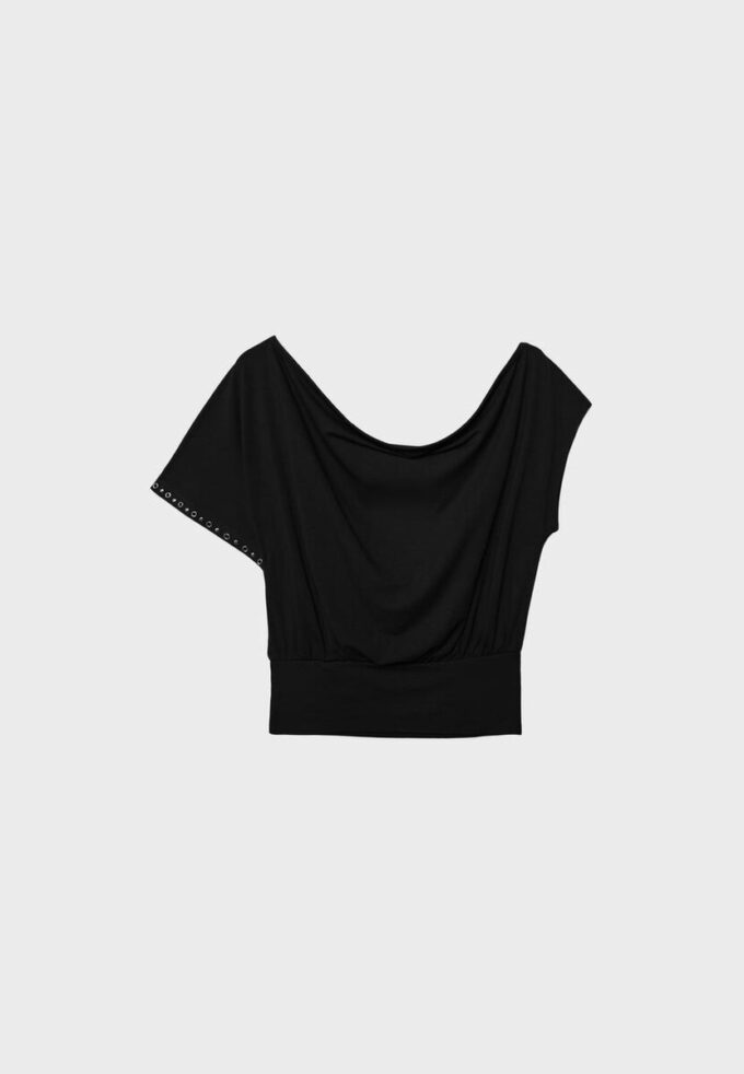Asymmetrisch T-shirt met studs