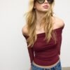 Asymmetrisch tule T-shirt