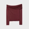 Asymmetrisch tule T-shirt