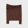 Asymmetrisch tule T-shirt