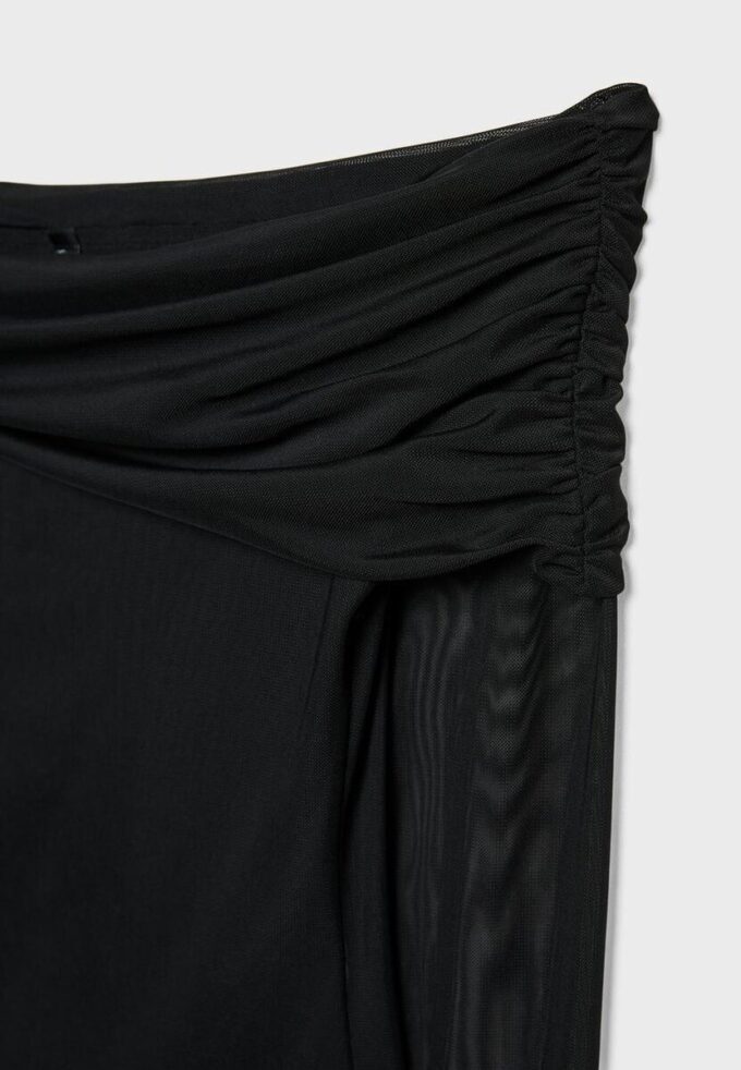 Asymmetrisch tule T-shirt Asymmetrisch tule T-shirt