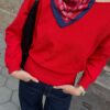 Asymmetrische gebreide trui