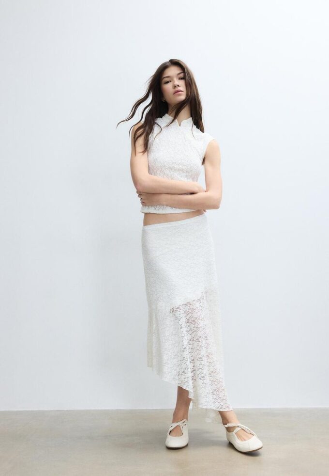 Asymmetrische kanten midirok