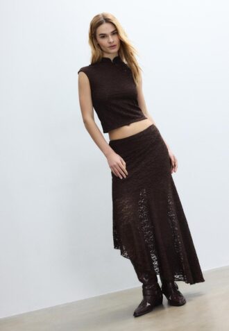 Asymmetrische kanten midirok