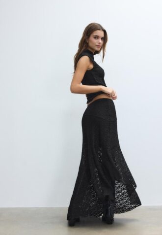 Asymmetrische kanten midirok