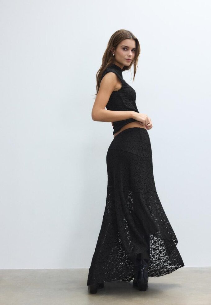 Asymmetrische kanten midirok