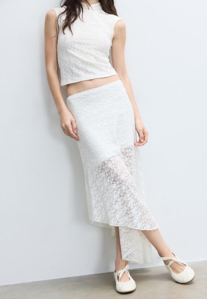 Asymmetrische kanten midirok