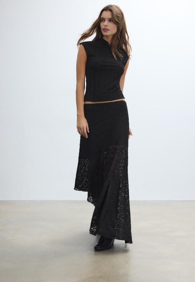 Asymmetrische kanten midirok