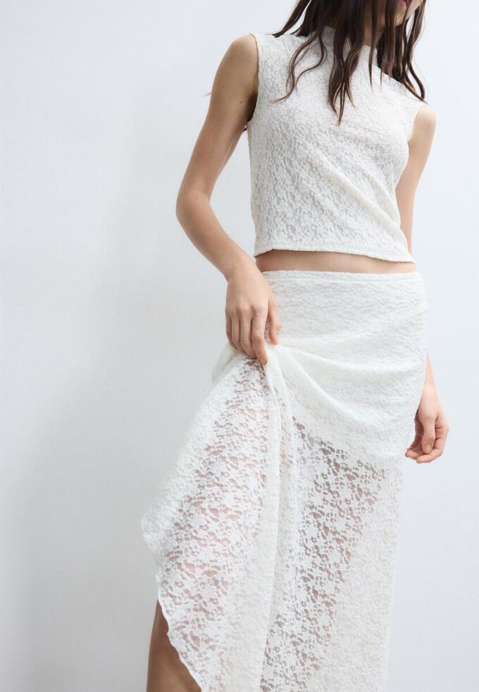 Asymmetrische kanten midirok