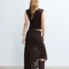 Asymmetrische kanten midirok