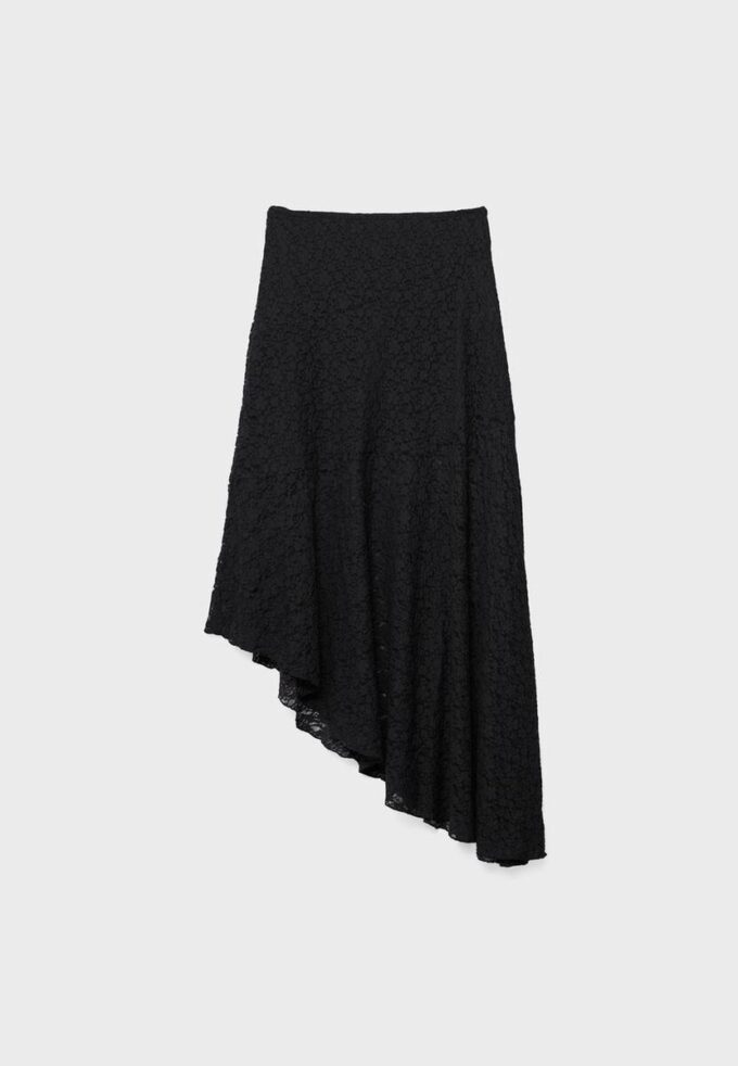 Asymmetrische kanten midirok