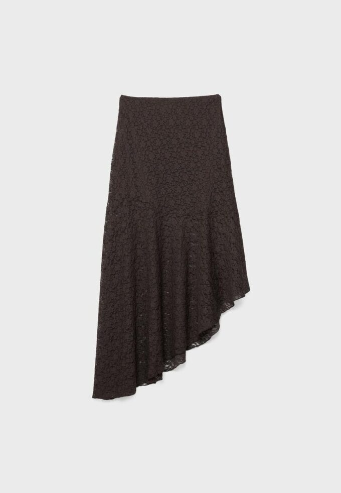Asymmetrische kanten midirok