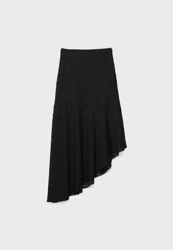 Asymmetrische kanten midirok