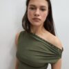Asymmetrische mini-jurk met studs