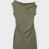Asymmetrische mini-jurk met studs