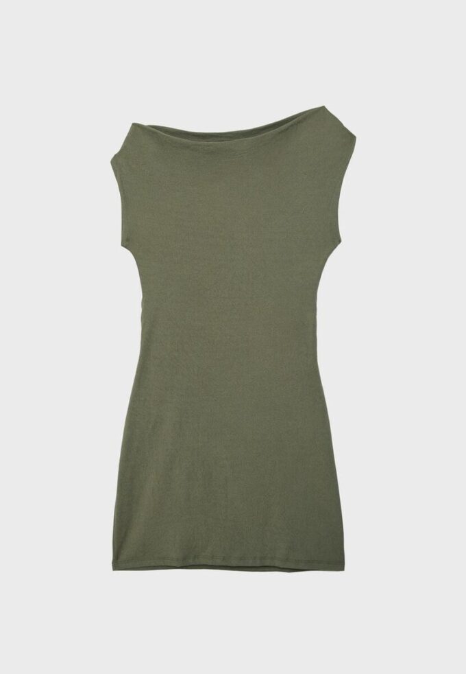 Asymmetrische mini-jurk met studs