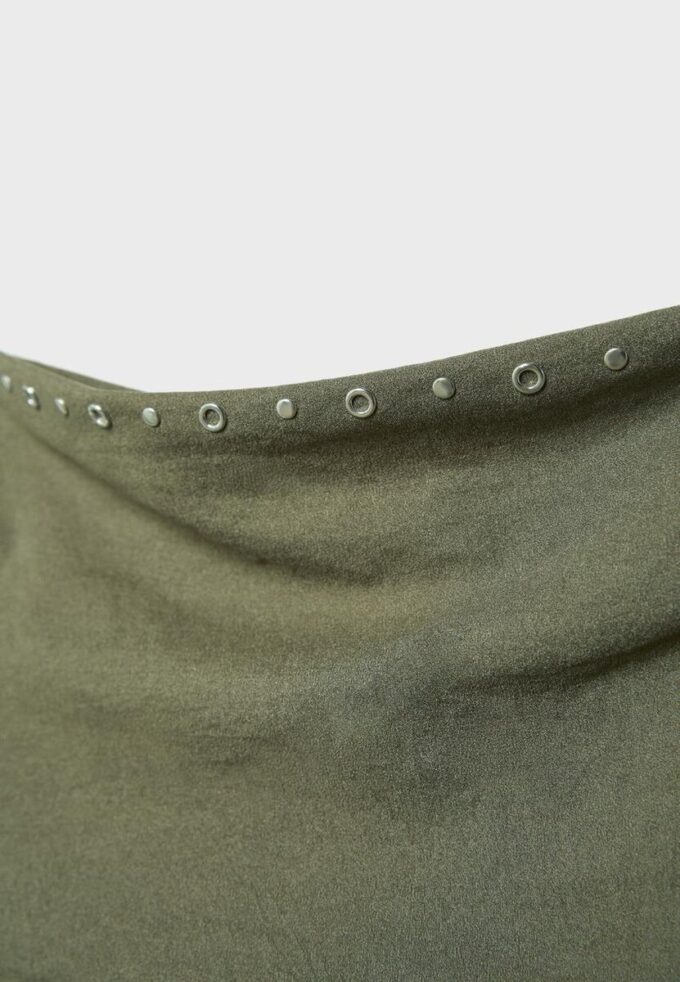 Asymmetrische mini-jurk met studs