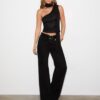 Asymmetrische tule top met sjaal Asymmetrische tule top met sjaal