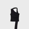 Asymmetrische tule top met sjaal Asymmetrische tule top met sjaal